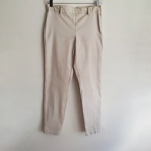 H&M Slim Khaki Stretch Pants in Cream Size 8